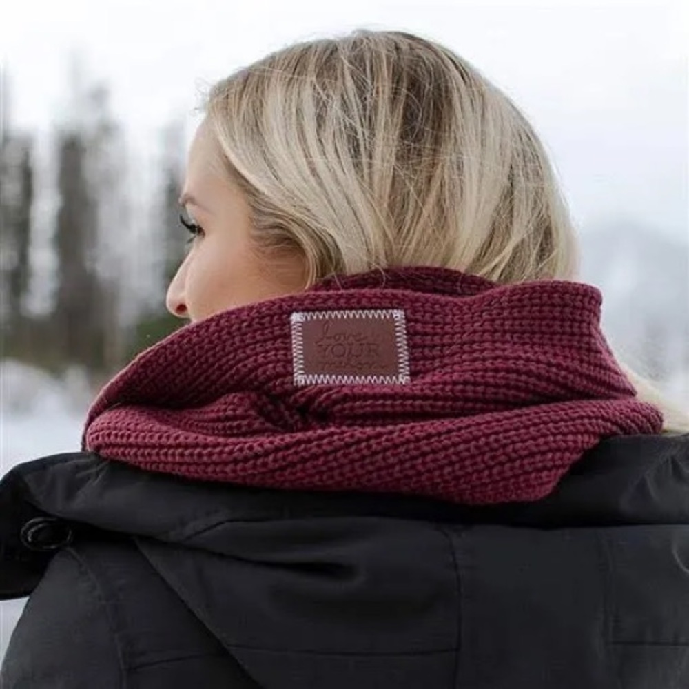 Burgundy infinity Knit Scarf by Love Your Melon